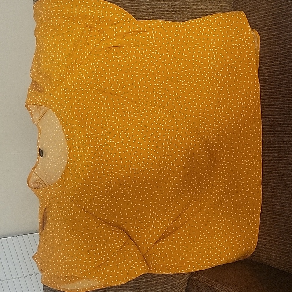 Yellow and white blouse